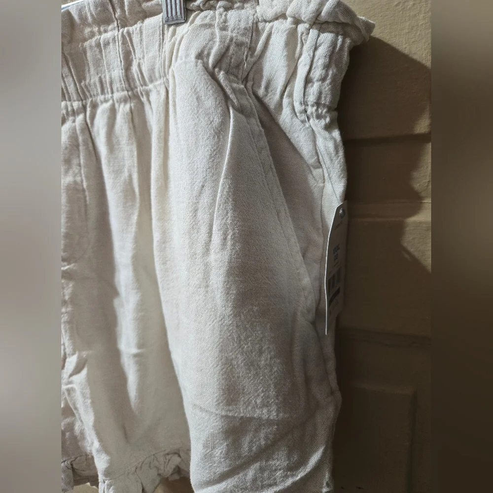 Time & Tru Linen Blend Ruffle Loose Fit Beige NWT Size: XXXL (22)